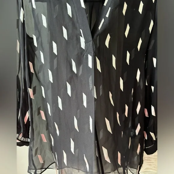 Alice + Olivia sheer black blouse - Picture 7 of 10